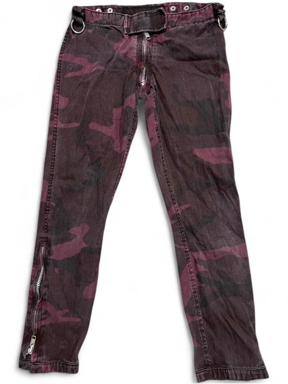 Vintage 90s Sub-Mission 69 (Low Rise) Purple Camo Punk Bondage Pants